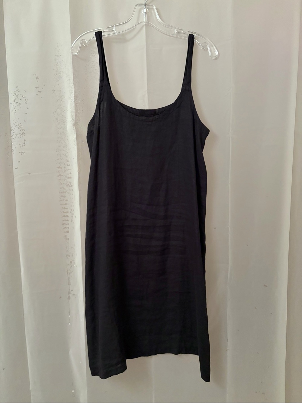 CP Shades Rosalie Linen Midi Shift Dress Black Size S NWOT